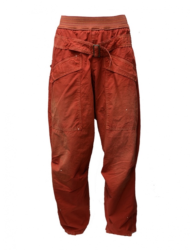 Kapital red trousers with buckle K1904LP130 RED mens trousers online shopping