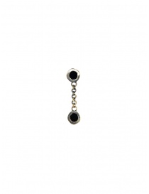Jewels online: Guidi pendant earring in silver and leather