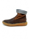 Kapital brown leather ankle boots with blue and white stripes shop online mens shoes