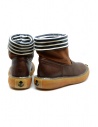 Kapital brown leather ankle boots with blue and white stripes EK 12 BROWN price