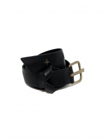 Cintura M.A+ nera con risvolto e croci traforate cinture acquista online
