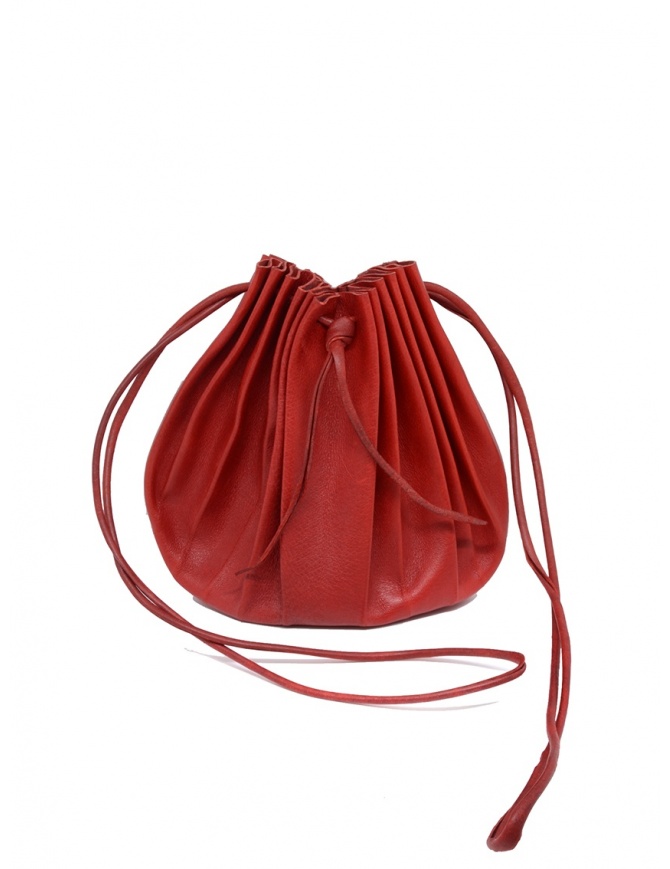 red leather tote