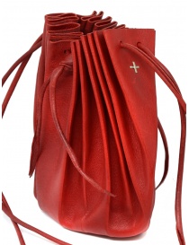 M.A+ shell handbag in red leather with laces B703 bags buy online
