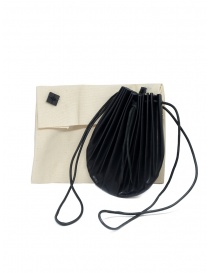 Borsetta B703 M.A+ a conchiglia in pelle nera con lacci acquista online