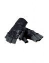 Carol Christian Poell black fingerless gloves in leather and cotton buy online AM//2457 ROOMS-PTC/010