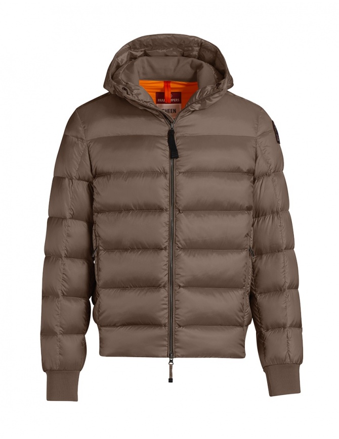 brown down jacket