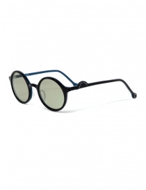 Kapital sunglasses in black acetate with green lenses buy online