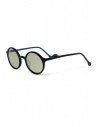 Occhiali da sole Kapital in acetato nero con lenti verdishop online occhiali