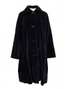 Casey Casey coat in dark blue velvet buy online 13FM75 NAVY