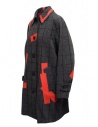 Cappotto Kolor grigio a quadri toppe rosseshop online cappotti donna