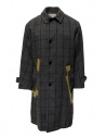 Kolor grey checkered coat with golden stripes buy online 19WCM-C03103 GRAY CHECK