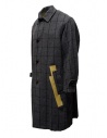 Kolor grey checkered coat with golden stripes shop online mens coats