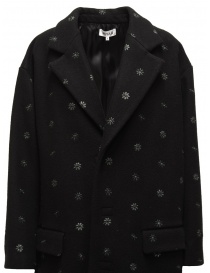 Cappotto Miyao nero a fiori blu prezzo