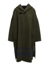 Plantation green-blue reversible poncho coat buy online PL99FA017 GREEN/BLUE