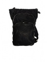 Guidi SP05 black expandable backpack in horse leather and nylon SP05 SOFT HORSE FG+NYLON BLKT buy online
