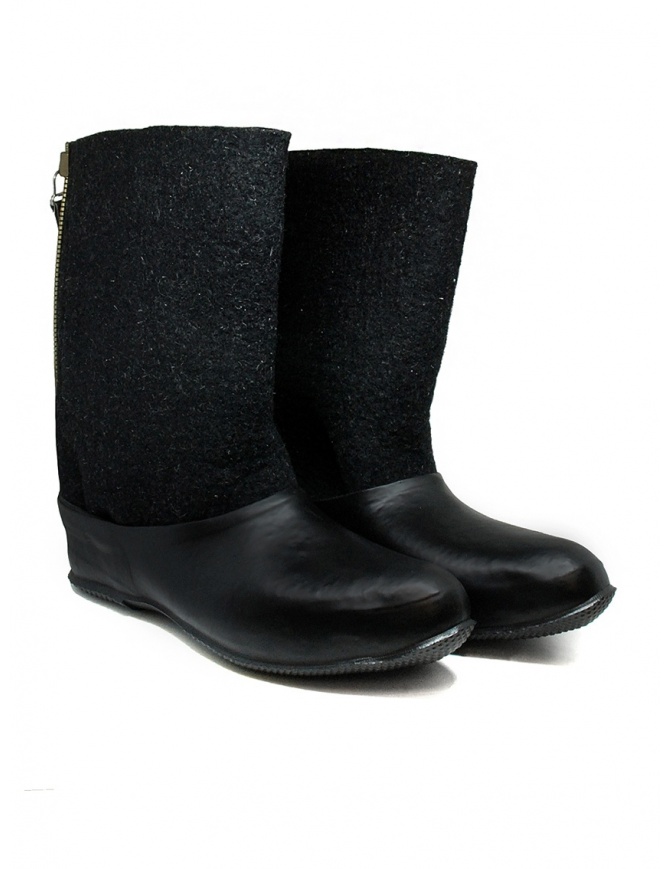 Deepti stivali in lana merino con galoscia in gomma F-116 SOLE 95 calzature uomo online shopping