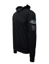 D.D.P. black hooded sweatshirt with shoulder pocket shop online men s knitwear