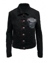 D.D.P. black denim jacket with red buttonholesse for woman buy online WJJ001 GIUBBINO COTONE DONNA