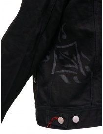 D.D.P. black denim jacket with red buttonholesse for woman buy online price