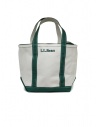 L.L. Bean Boat and Tote white and green handbag buy online OSLV3 52001 BAG DARK GREEN