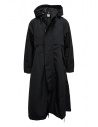 Black Kapital coat with floral lining detail buy online EK-806 BLACK