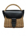 Zucca wicker and black eco-leather bag buy online ZU07AG125-26 BLACK