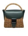 Zucca wicker and green eco-leather bag buy online ZU07AG125-10 GREEN