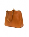 Slow Bono bag in orange leather with linen bag 4920003 BONO CAMEL price