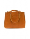 Slow borsa Bono in pelle arancione con sacca in lino 4920003 BONO CAMEL acquista online