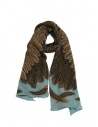 Kapital light blue scarf with brown eagle shop online scarves