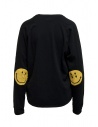 Kapital black sweatshirt with smiley elbows shop online men s knitwear