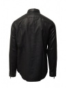 John Varvatos camicia gommata nera con cerniera e bottonishop online camicie uomo