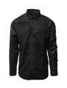 John Varvatos black rubberized shirt with zip and buttons buy online W532W1 73UJ BLK 001