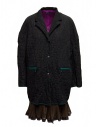 Kolor cappotto nero effetto coccodrillo acquista online 20SCL-C01106 BLACK