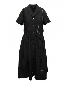 Miyao long black dress with lace details MSOP-01 BLKxBLK order online