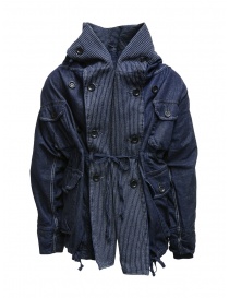 Kapital cappotto ad anello in denim blu scuro
