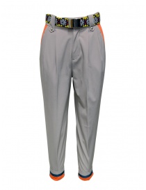 Kolor pantaloni beige con cintura colorata online