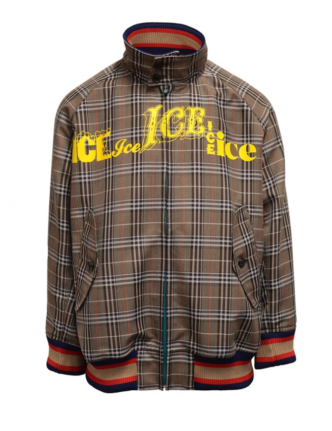 Kolor bomber marrone a quadri 20SCM-G04105 BWNxNAVY giubbini uomo online shopping