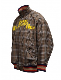 Kolor brown checked bomber jacket