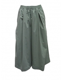Plantation sage green cropped trousers PL07FF004-09 GREEN
