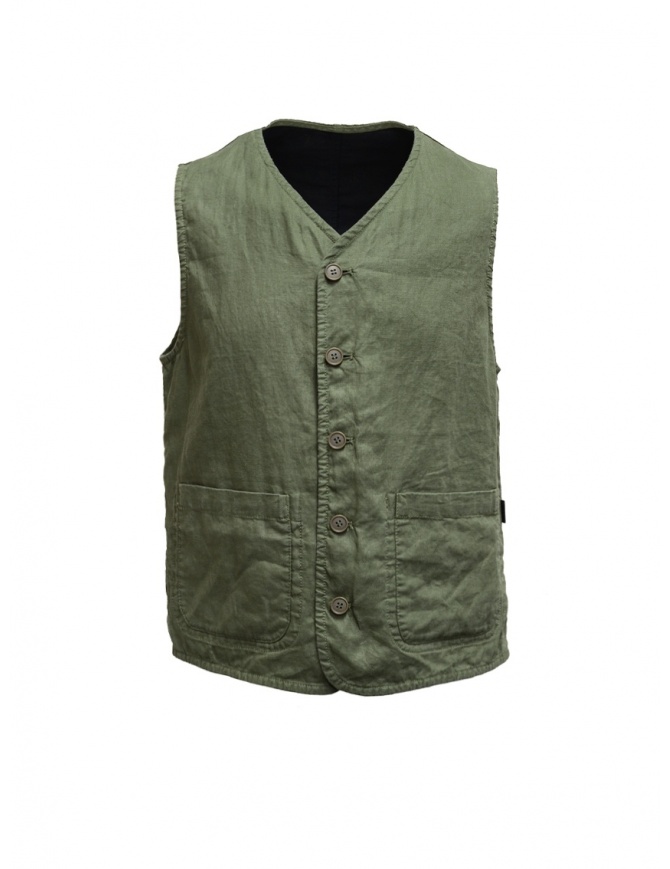 Plantation women's green + blue reversible vest