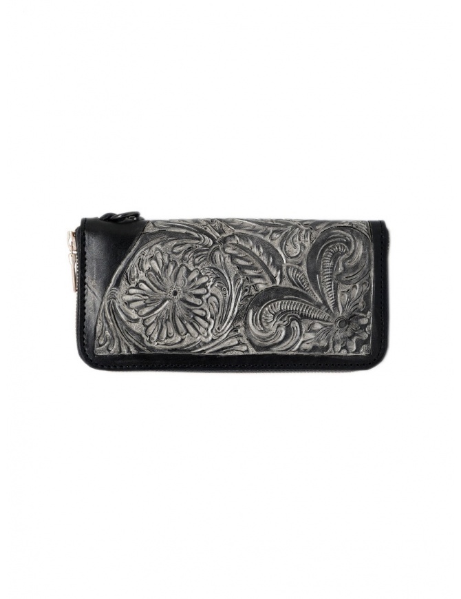 Gaiede portafogli in cuoio nero decorato in argento ATCW001 BLACKxSILVER portafogli online shopping