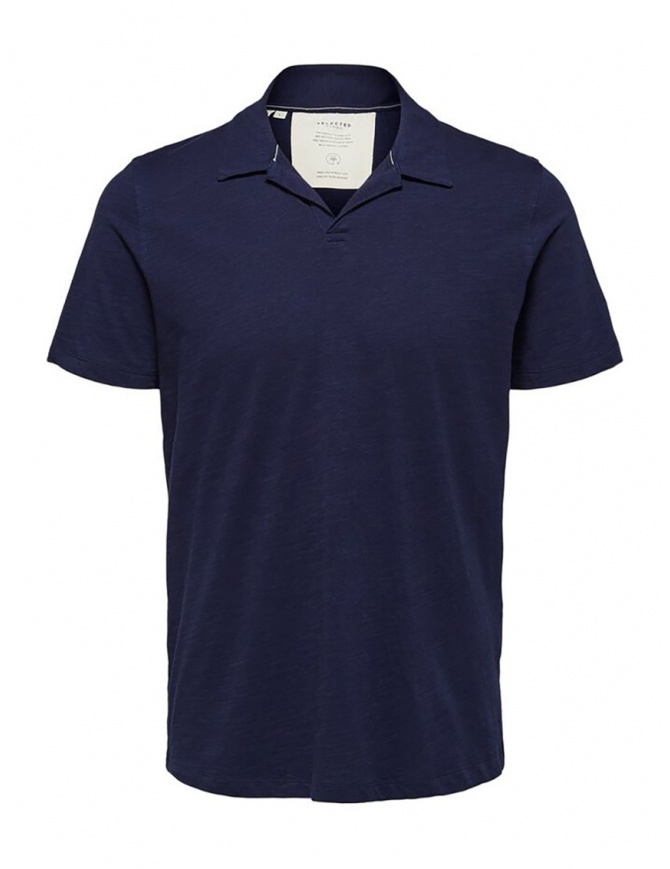 Selected Maritime blue polo shirt