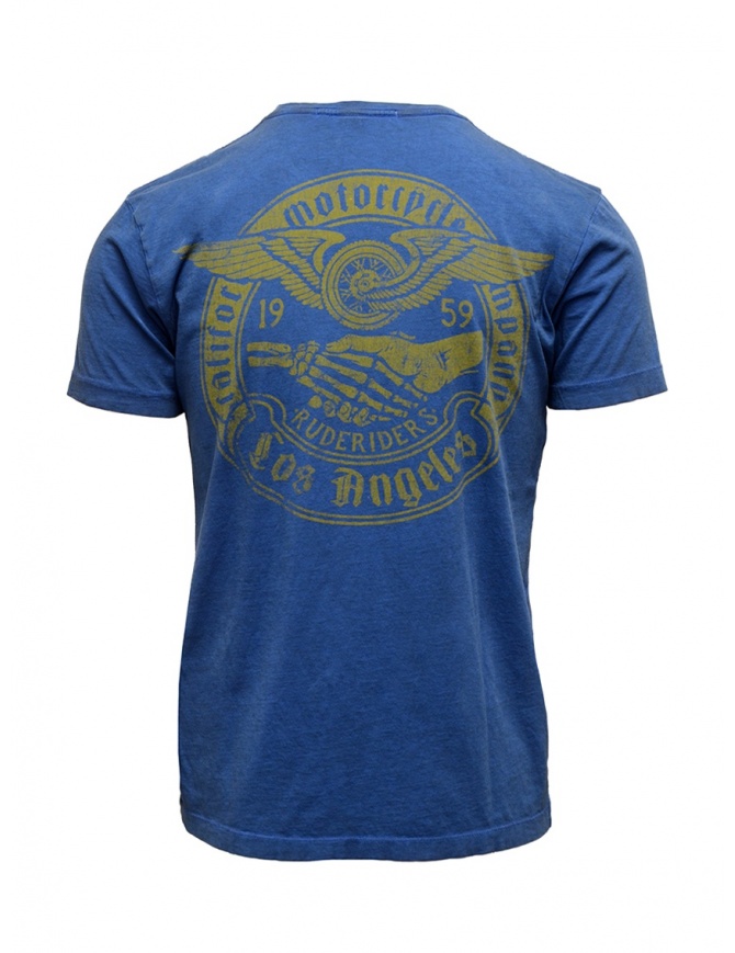 Rude Riders blue t-shirt with yellow print for men