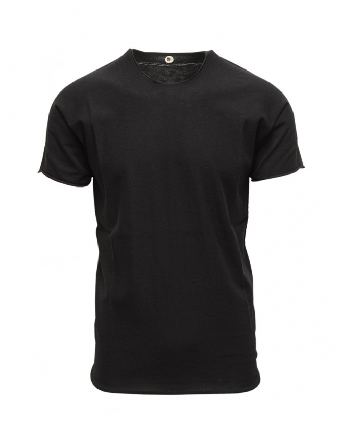Label Under Construction black cotton t-shirt 35YMTS318 CO207 35/BK-MG mens t shirts online shopping
