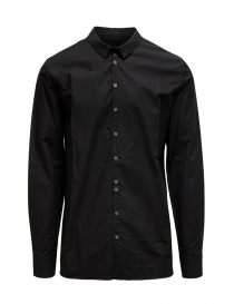 Label Under Construction camicia Invisible Buttonholes nera 30FMSH37 CO184 30/9 SHIRT