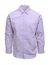Morikage lilac shirt with checkered back E-081022-1 MRKGS