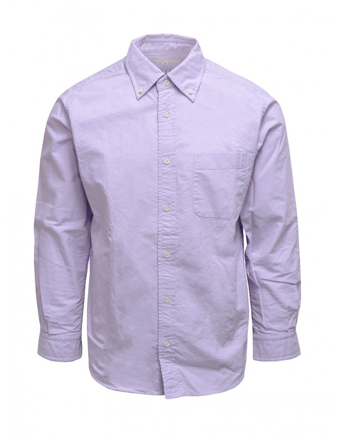 Morikage lilac shirt with checkered back E-081022-1 MRKGS