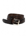Post&Co PR43CO belt in brown crocodile leather buy online PR43CO TMORO