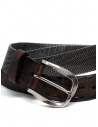 Post&Co TC366 belt in metal and brown crocodile leather shop online belts